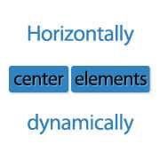 How to horizontally center elements of a dynamic width